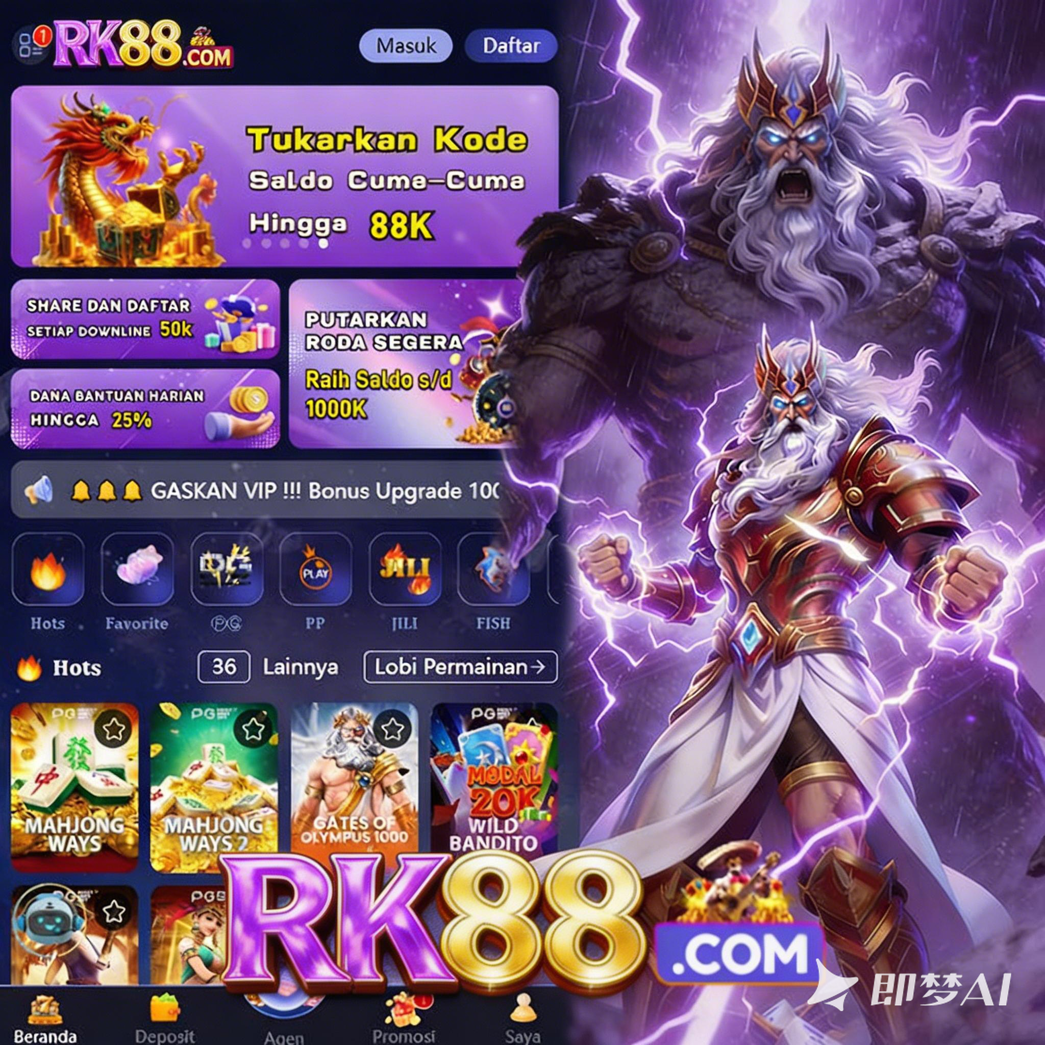 RK88 - Situs Resmi Slot Online dan Pilihan Game PG Soft